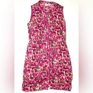 Liz Claiborne Pink and Green Floral Top